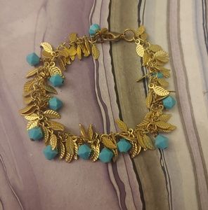 Gold leaf bracelet